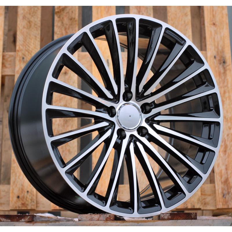 R20x8.5 5X112 ET 34.5 66.6 Y5909B Black Polished (MB) For MER (P) (Rear+Front) R20x8.5 5X112 ET 34.5 66.6 Y5909B Black Polished (MB) For MER (P) (Rear+Front)