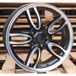 R17x7 5X120 ET 50 72.6 ZE1144 Black Polished Half Matt (MBHM) For RACIN (K3) ((SBMF) Mini Cooper (AKC 70 Eur))