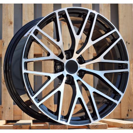 R20x10 5X112 ET 19 66.5 XFRGW5697 Black Polished (MB) For PORCH (K3) (FORGED (Rear+Front))
