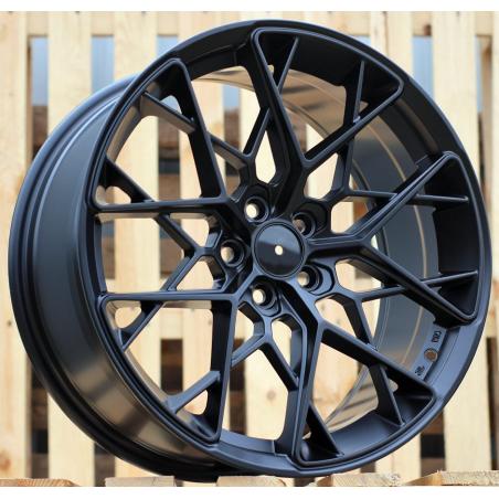 R17x7.5 5X100 ET 35 57.1 Q1131 (BK5929) Black Half Matt (BLHM) For RACIN (D3) (Style HRE)