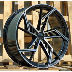 R22x10 5X112 ET 20 66.5 I5611 Black Polished (MB) For AUD (P2) (New ABT Style)