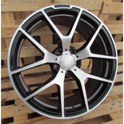 R20x8.5 5X112 ET 40 66.6 BK933 Black Polished (MB) For MER (K4) (Rear+Front)