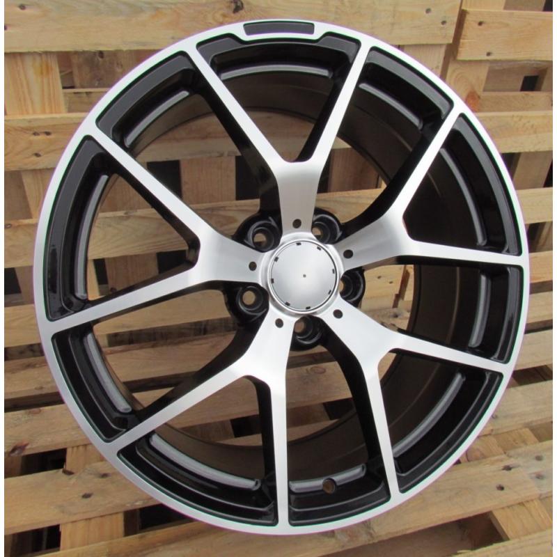 R20x8.5 5X112 ET 40 66.6 BK933 Black Polished (MB) For MER (K4) (Rear+Front) R20x8.5 5X112 ET 40 66.6 BK933 Black Polished (MB) For MER (K4) (Rear+Front)