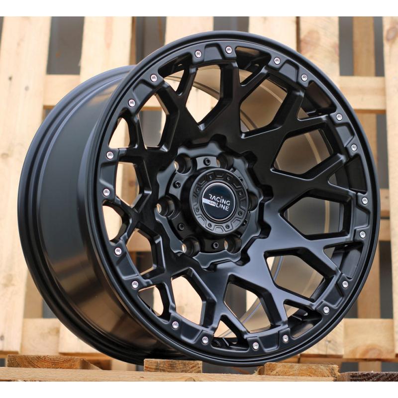 R17x9 6X139.7 ET M6 87.1 B1108 Black Half Matt (BLHM) For 4X4 (R) R17x9 6X139.7 ET M6 87.1 B1108 Black Half Matt (BLHM) For 4X4 (R)