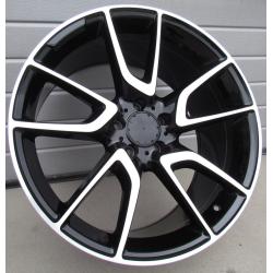 R20x8.5 5X112 ET 40 66.6 B1303 (IN5450) Black Polished (MB) For MER (K3) (Rear+Front)
