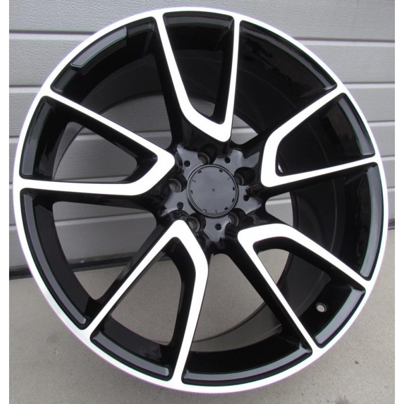 R20x8.5 5X112 ET 40 66.6 B1303 (IN5450) Black Polished (MB) For MER (K3) (Rear+Front) R20x8.5 5X112 ET 40 66.6 B1303 (IN5450) Black Polished (MB) For MER (K3) (Rear+Front)