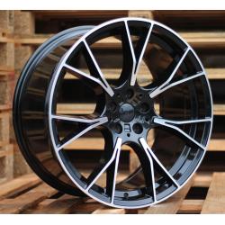 R19x9.5 5X112 ET 37 66.6 B1617 (IND7046) Black Polished+Powder Coating (MBPC) For BMW (K7) (Rear+Front (AKC 110 Eur))