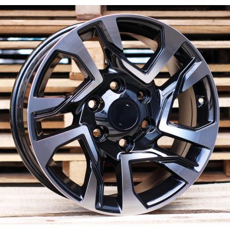 R17x7.5 6X139.7 ET 25 106.1 B1704 Black Polished (MB) For 4X4 (Z1+Z3) (New TOYOTA)