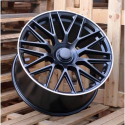 R22x9 5X112 ET 32 66.6 B1766 Black Half Matt+Polished Lip (BLHMPL) For MER (Z2) (REAR+FRONT)