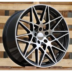 R18x9.5 5X120 ET 40 72.6 B5167 Black Polished+Powder Coating (MBPC) For BMW (P) (Rear+Front)