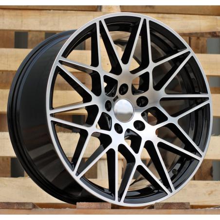 R18x9.5 5X120 ET 40 72.6 B5167 Black Polished+Powder Coating (MBPC) For BMW (P) (Rear+Front)