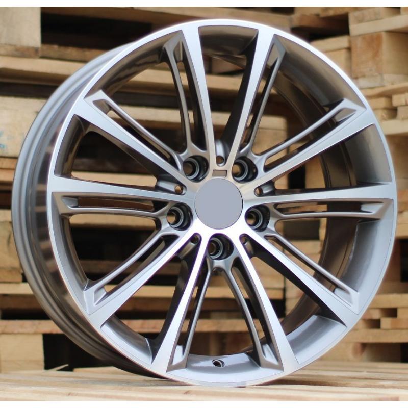 R19x8 5X120 ET 36 72.6 B528 (FE010) Grey Polished (MG) For BMW (R) ((AKC 85 Eur)) R19x8 5X120 ET 36 72.6 B528 (FE010) Grey Polished (MG) For BMW (R) ((AKC 85 Eur))