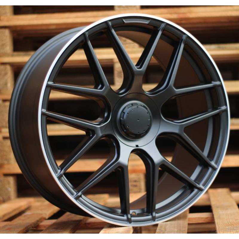 R21x10 5X112 ET 35 66.6 B5318 (A7102B) Black Half Matt+Polished Lip (BLHMPL) For MER (P) (FRONT+ REAR) R21x10 5X112 ET 35 66.6 B5318 (A7102B) Black Half Matt+Polished Lip (BLHMPL) For MER (P) (FRONT+ REAR)