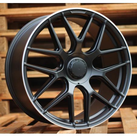 R21x10 5X112 ET 35 66.6 B5318 (A7102B) Black Half Matt+Polished Lip (BLHMPL) For MER (P) (FRONT+ REAR)